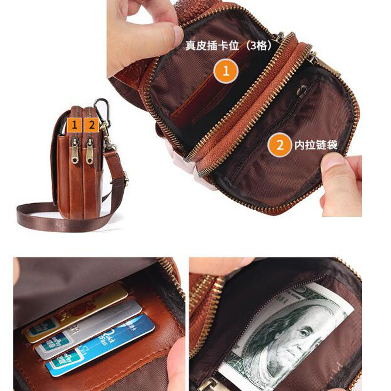 Мужская кожаная поясная сумка с крокодиловой текстурой, маленькая сумочка на плечо, крючок для сотового чехол для телефона, забавная сумка через плечо