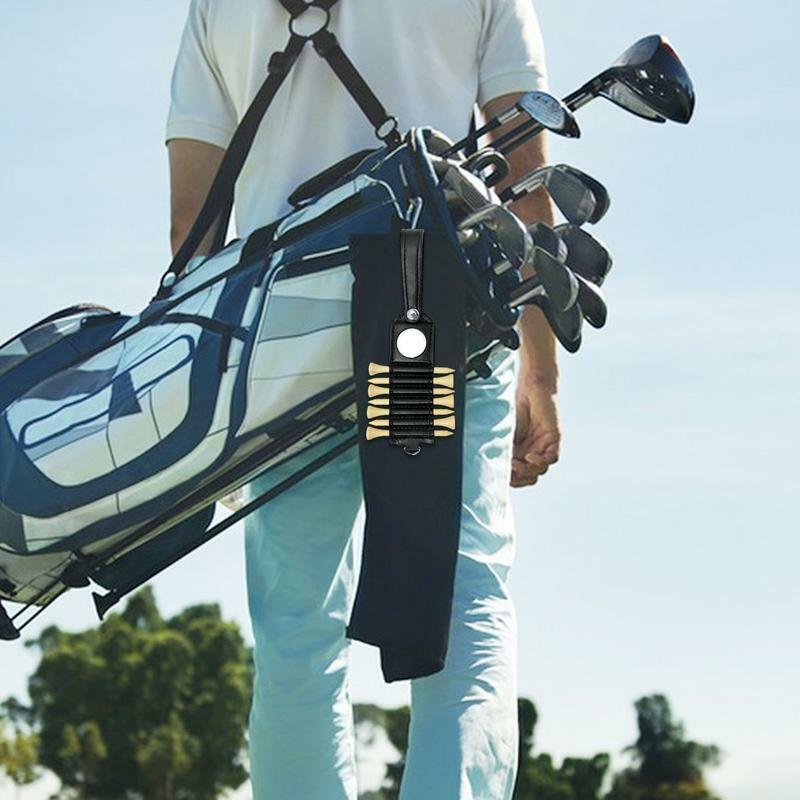 Кожаный держатель для футболки для гольфа, зажим для ремня, держатель для футболки на открытом воздухе, товары для гольфа с чистым мячом для любителей гольфа