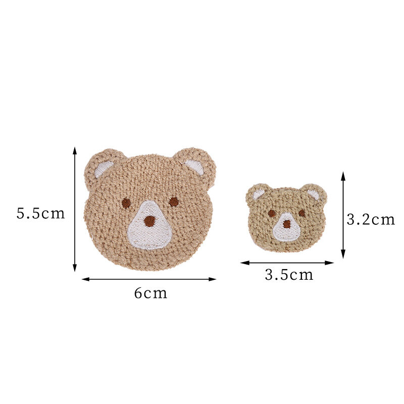15 Stück Cartoon gestrickt Teddybär Patch Stickerei Applikation Abzeichen auf Patches nähen DIY für Kleidung Kinder Hüte Rucksack Aufkleber