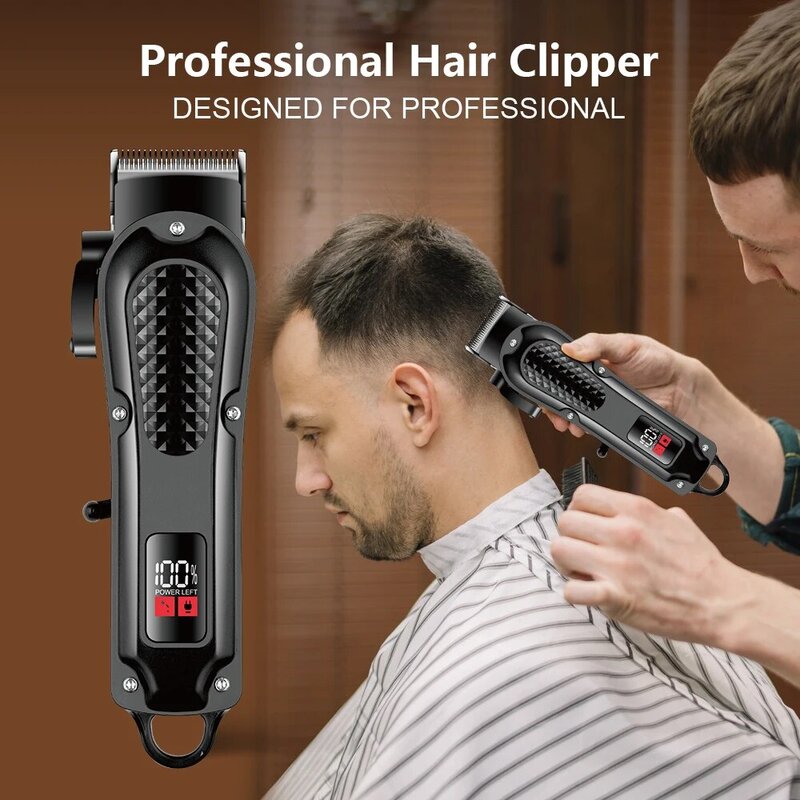 Hiena HYN-212 Electric Hair Clipper UBS Rechargeable Cordless Beard Trimmer Men Powerful Electric Hair Clipper Trimming Tool