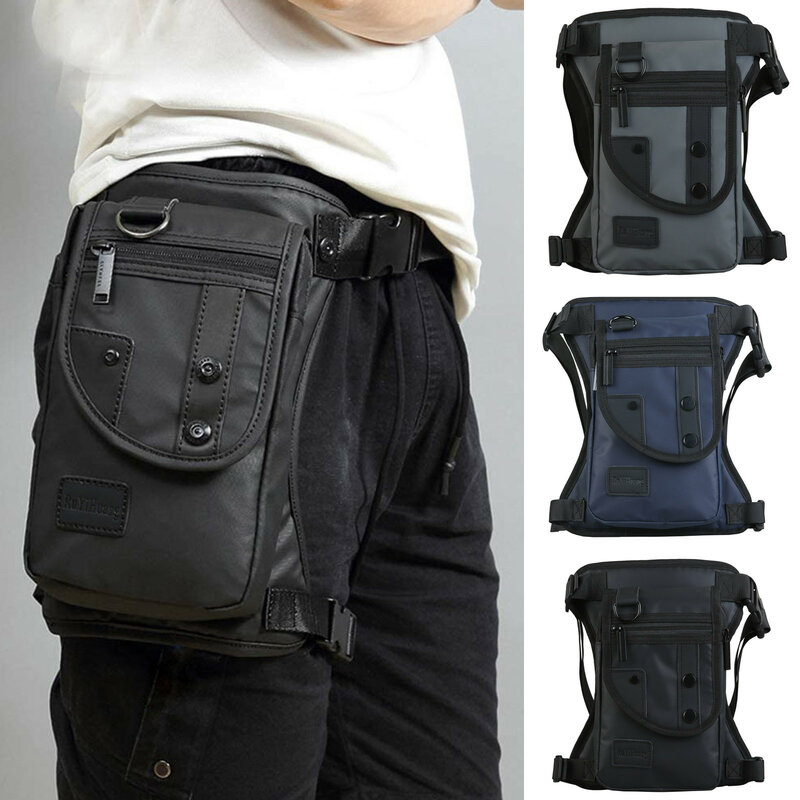 Men Nylon Drop Legs Bags Fashion Hip Waist Pack Thigh Bum Packs Multifunction Tactical Riding Male Shoulder Messenger Bag