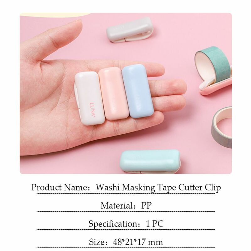Portable Random Candy Color DIY Crafts Arts Stickers Masking Tape Cutter Tape Cutting Tools Scrapbooking Tools Tape Organzier