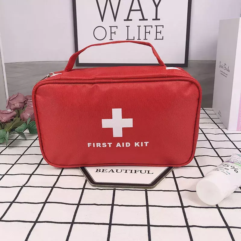 Kit pertolongan pertama besar kosong portabel luar ruangan tas darurat gempa bencana bertahan hidup kapasitas besar paket Medis Rumah/mobil