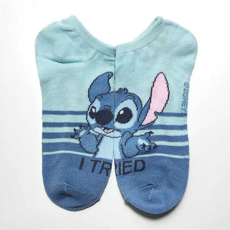 49 Style Disney Women Short Socks Cute Stitch Minnie Mickey Mouse Pooh Bear Cotton Ankle Summer Girl Socks