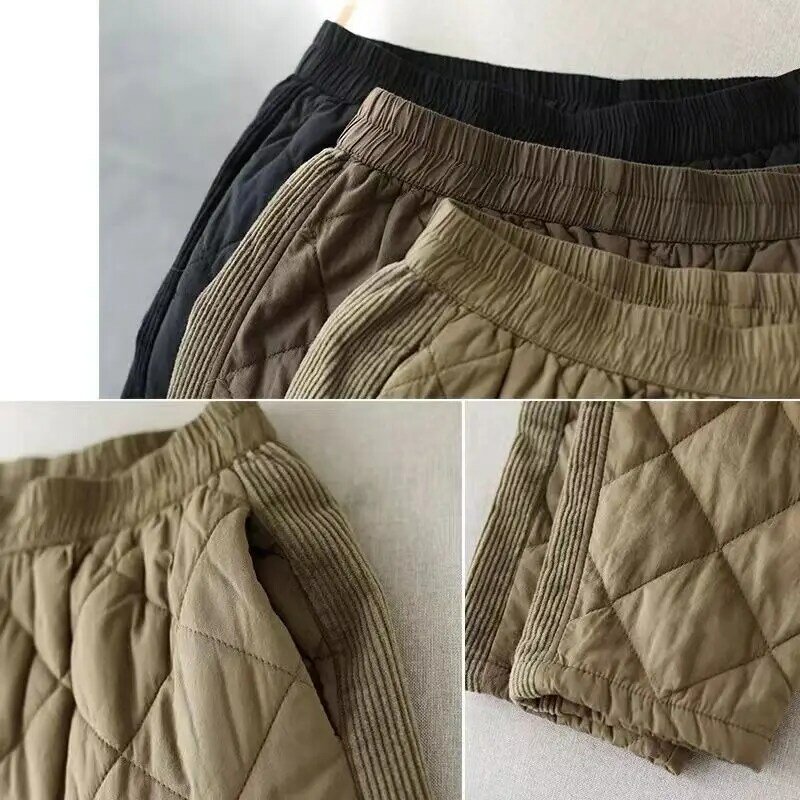 กางเกงคอมมิวเตอร์เอวสูงสำหรับผู้หญิง, กางเกงลำลองใส่ได้หลากหลายสีพื้นสไตล์ตะวันตกใส่สบายฤดูใบไม้ร่วงและฤดูหนาว