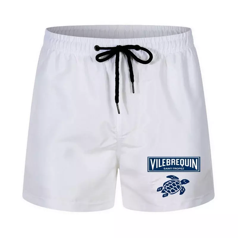 New Beach Shorts Fun Animal Print VILEBREQUIN Turtle Summer Men's Shorts Casual Loose Breathable Fitness Fashionable Sweatpants