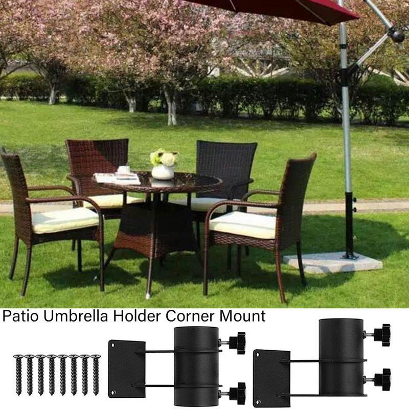 Держатель зонтика для патио, зажим, металлическая офсетная подставка для зонта, кронштейн для крепления зонта на палубу, перила, на балкон