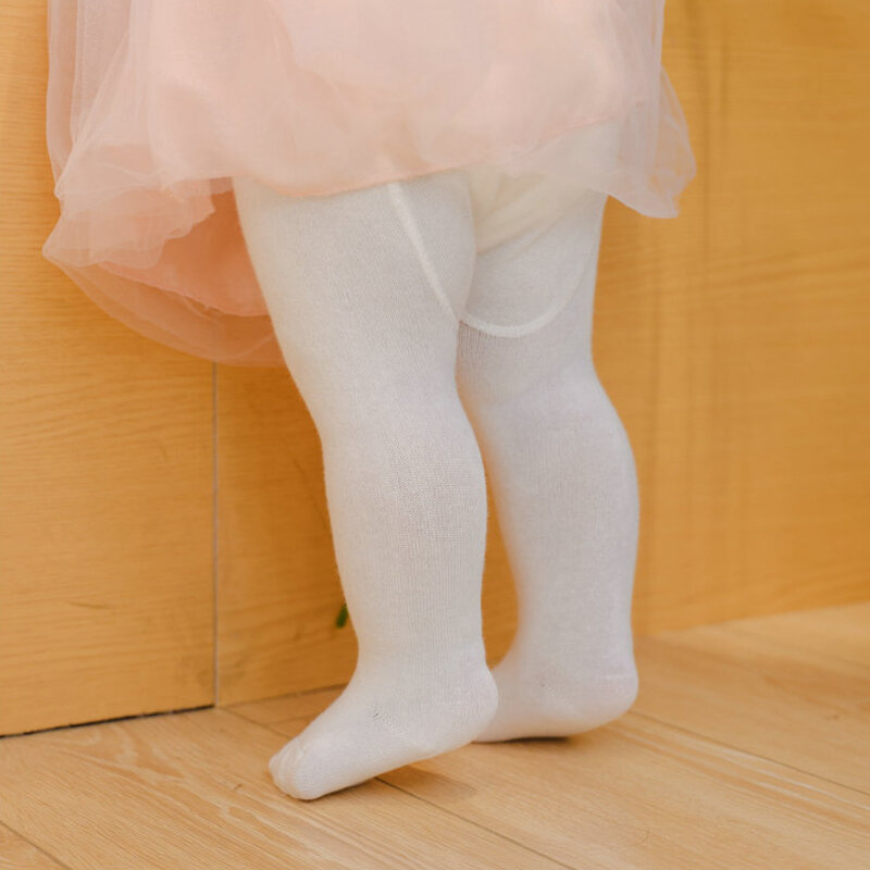 Baby Jungen Mädchen Strumpfhosen Frühling Herbst einfarbige Baumwolle elastische Hosen Neugeborene Mädchen Leggings hohe Taille Säuglinge Strumpfhosen