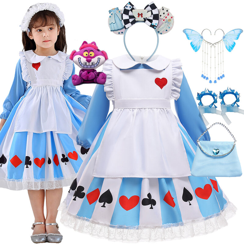 Alice In Wonderland Cosplay Meid Jurk Lolita Fantasy Role Playing Party Kostuum Halloween Carnaval Verjaardag Verrassing Cadeau