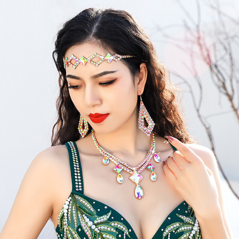 Belly Dance Accessory Headwear Diamond-Studded Head Chain Oriental Dancing Female  Temperament Performance High-End Accessories