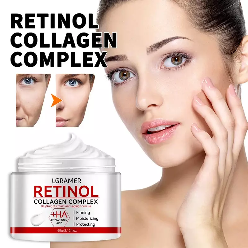 Crema reafirmante Lifting de Retinol, eliminador de arrugas de colágeno, crema facial hidratante para blanquear, iluminar la piel, productos