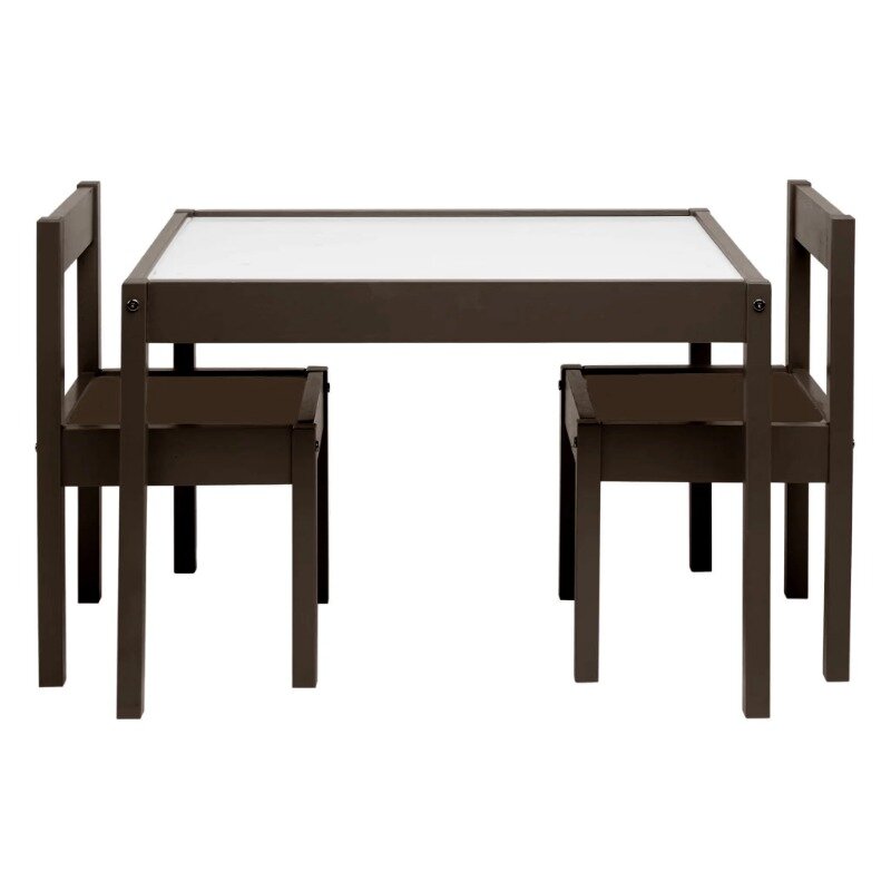 Child 3-Piece Table and Chairs Set, in Espresso Age Group 1 to 5 Years Old.