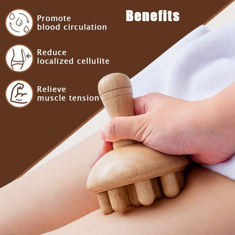 Masażer kształt grzyba | Manualna urządzenie do masażu do terapii drewnem dla kształtowanie sylwetki, Maderoterapia kolumbijska, masażer drenażu limfatycznego