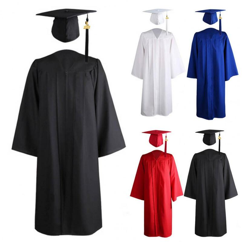 1 zestaw kostiumów dyplomowych z frędzlami kostium akademicki 2023 absolwentów uniwersytetu suknia akademicka