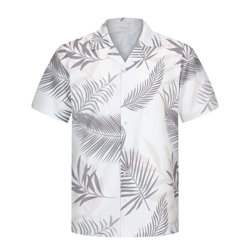 Camisa holgada de manga corta para hombre, camisa con estampado 3D de Hawái europeo y americano, primavera y verano, 2024
