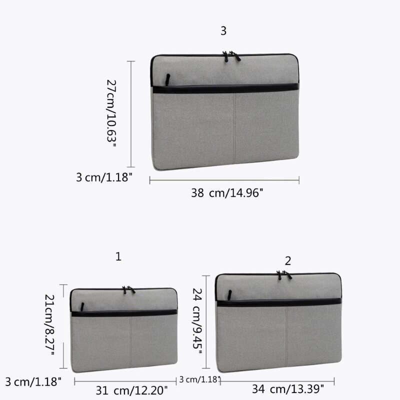 Sacoche pour ordinateur portable Sacs de transport pour 11 13 15in Computer Notebook Sleeve Protective Business Antichoc Bags
