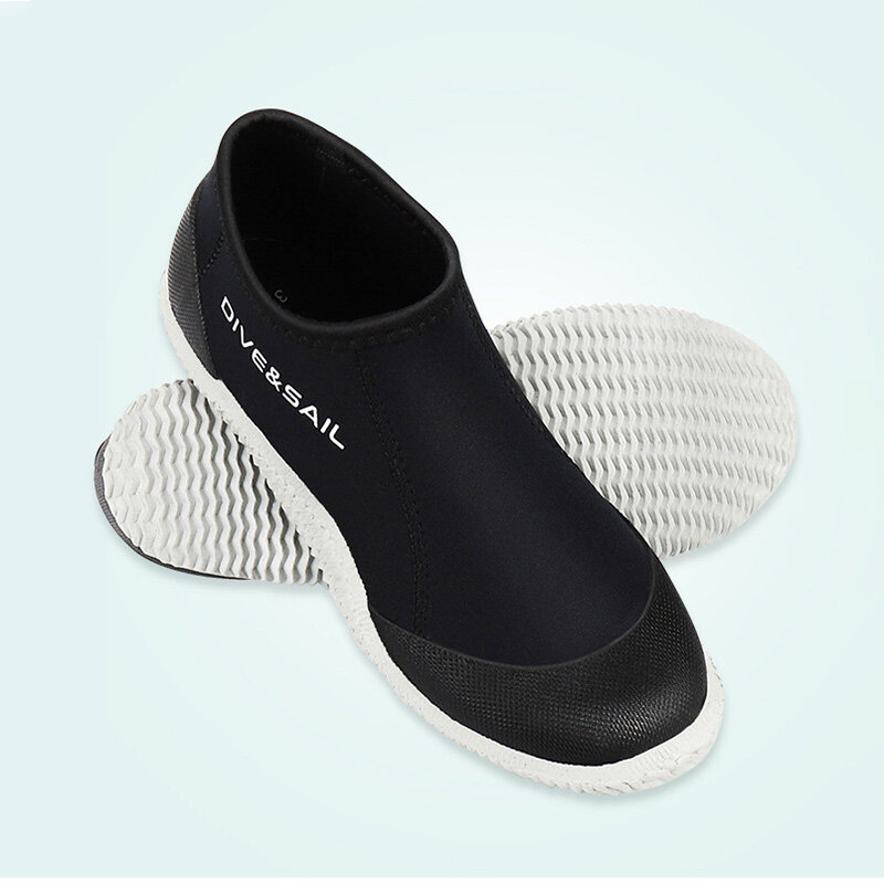Sapatos femininos com sola de borracha, sapatos de borracha antiderrapante, decotado, neoprene, para mergulho, snorkeling, à prova d'água, 3mm