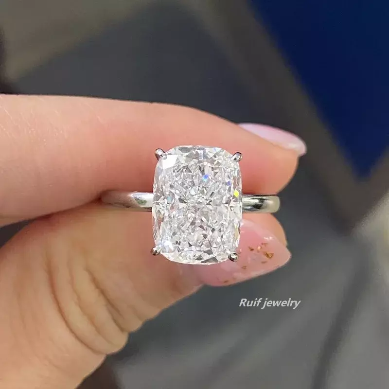 Ruif-Lab Grown Anéis de Diamante para Mulheres, Jóias para Proposta, Casamento, Noiva, Personalizar, 6.51ct, G Color, CVD