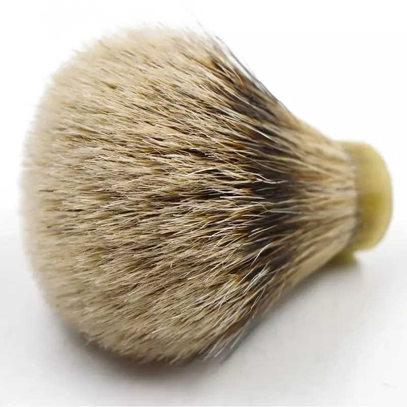 1 buah ujung perak terbaik rambut Badger pria sikat cukur kepala simpul jenggot kepala alat pembersih jenggot alat cukur