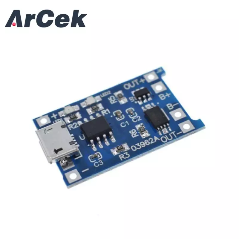 1PCS Micro USB 5V 1A 18650 TC4056A Lithium Battery Charger Module Charging Board with Protection Dual Functions BMS