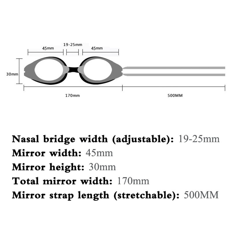Мужские водонепроницаемые и противотуманные плавательные очки для близорукости HD с рецептурными очками