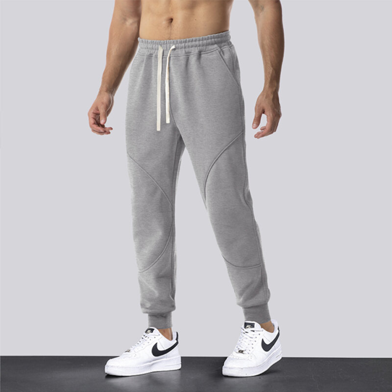 Celana olahraga pria, Bawahan Legging kasual hangat tebal musim gugur dan dingin untuk lelaki