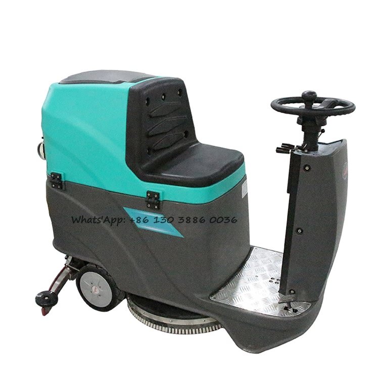 China Nieuw Ontwerp Automatische Elektrische Ride-On Droger Batterij Rijden Type Reinigingsapparatuur Wasmachine Vloer Scrubber Voor Reiniging