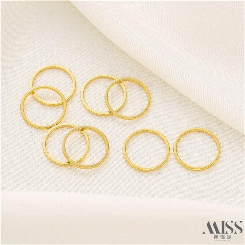 18K złoto platerowane okrągły zamknięty pierścień wiszący pierścień zamknięty pierścień pierścień do biegania diy ręcznie wykonana biżuteria naszyjnik akcesoria