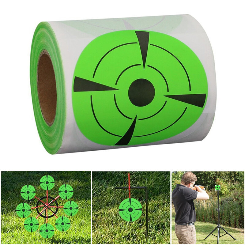 Set stiker Target hijau ukuran 125 inci/7.5, Set latihan menembak, Target tembak, percikan merah Cm buah stiker gulung