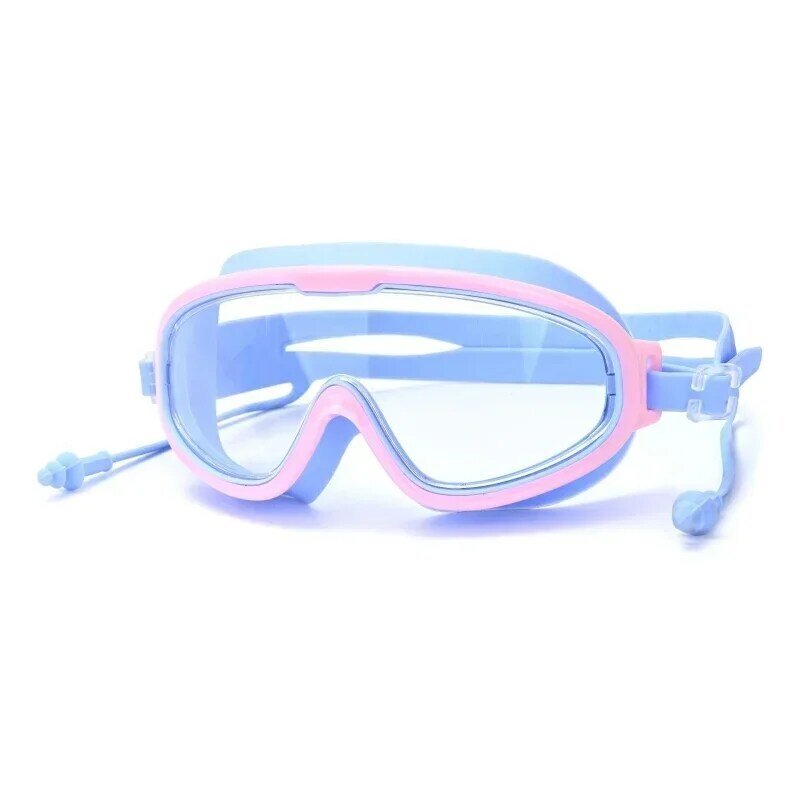 Duże oprawki okulary pływackie dla dzieci wysokiej jakości silikonowe okulary pływackie przeciwmgielne wodoodporne okulary pływackie o wysokiej rozdzielczości