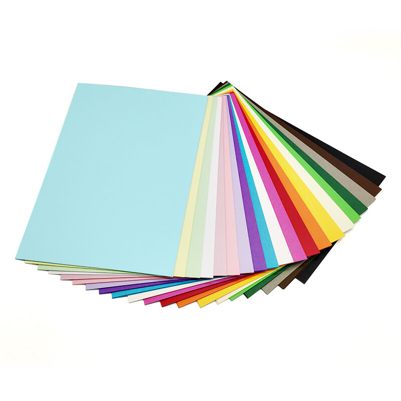 180g Office Stationary A4 Colored Cardstock Paper Kid Handmade Craft Paper DIY Cardboard Paper 100 Sheets
