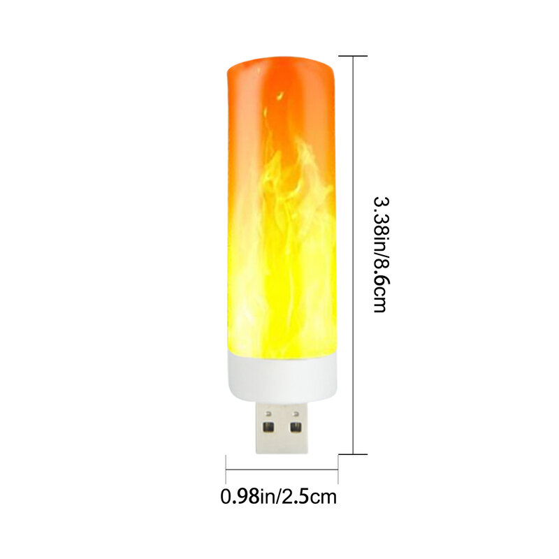 Bombilla LED de llama recargable por USB, luces de chimenea para habitación, fiesta, Bar, decoración, linterna tipo fuego