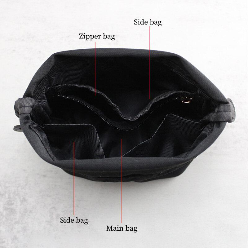 TINBERON czarny Make up Bag torebka wiadro akcesoria wewnętrzna podszewka wodoodporna nylonowa torba organizator wkładany kosmetyczka