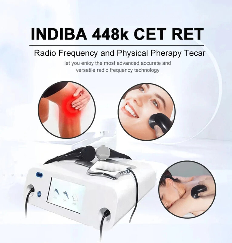 Аппарат для физиотерапии 448 кГц CET RET Tecar, портативная головка зонда, высокая радиочастота, Diatermia Pro, потеря веса