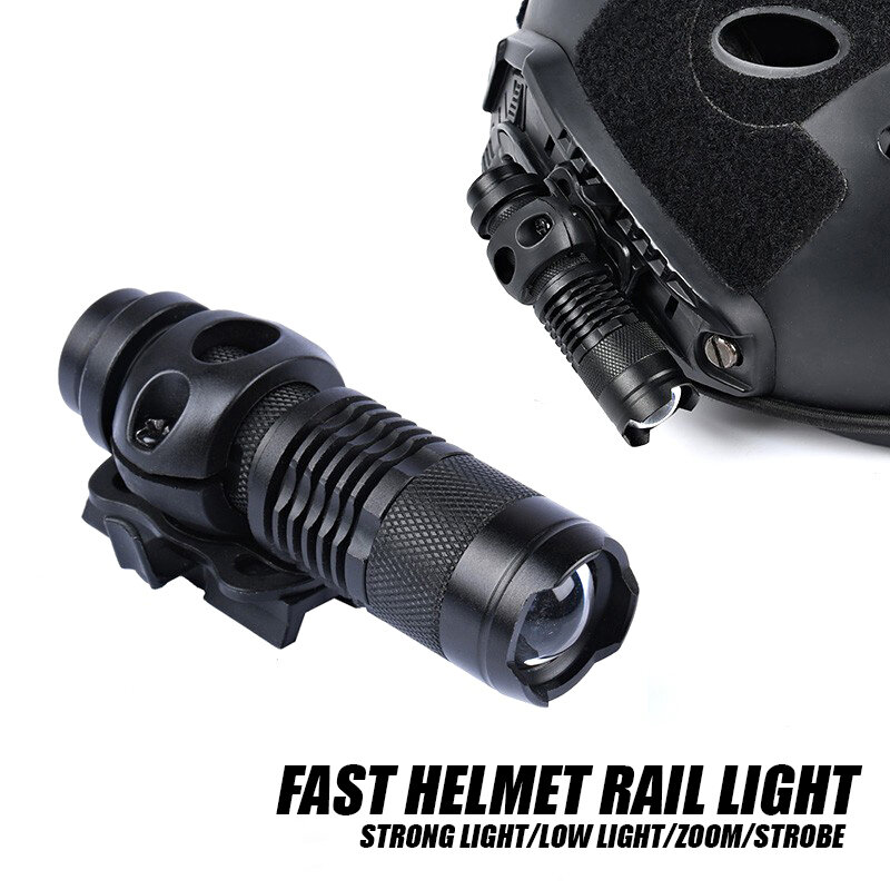 ยุทธวิธีทหาร Fast Helmet Light WADSN ยุทธวิธี AIrsoft Strobe Consant Momentary หมวกกันน็อกสีขาว Scout Light