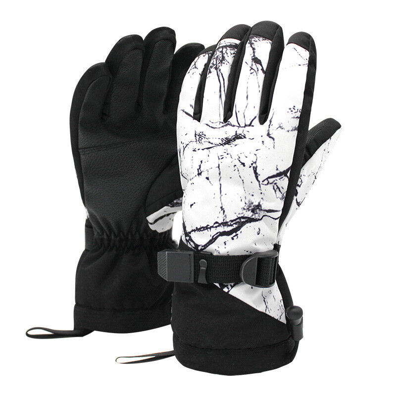 Мужские и женские зимние лыжные перчатки для сенсорного экрана водонепроницаемые теплые плотные зимние перчатки теплые перчатки для снегохода теплые варежки