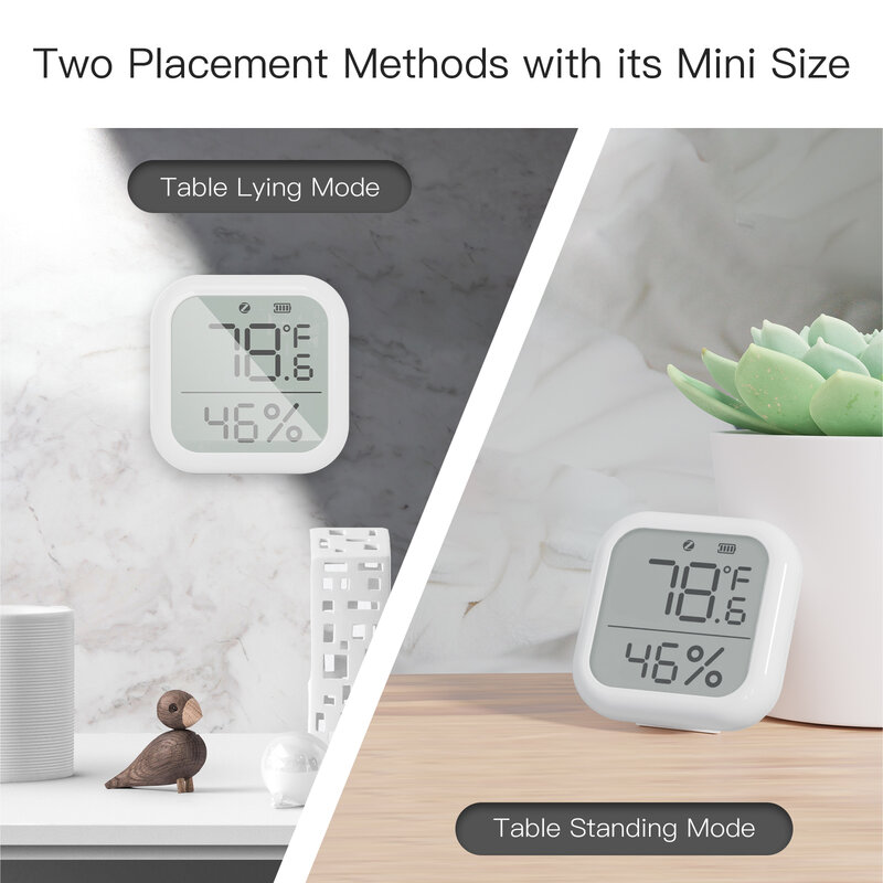 コネクテッドハウスTuyaSmart zigbee温度および湿度センサー,屋内用湿度計,デジタルLCDディスプレイ,リモートアプリケーション付き