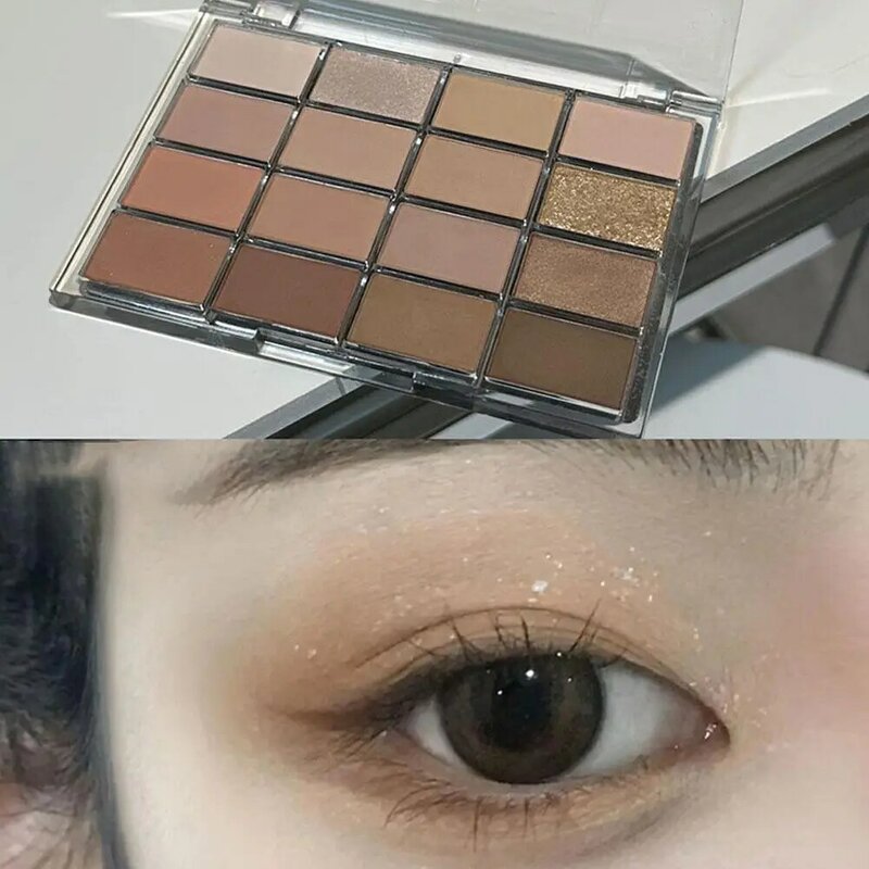 16 Color Eye Shadow Stunning Eye Makeup In 24H With Earth Saturation Low Color Glitter Pearly Palette Eyeshadow Color I2C7