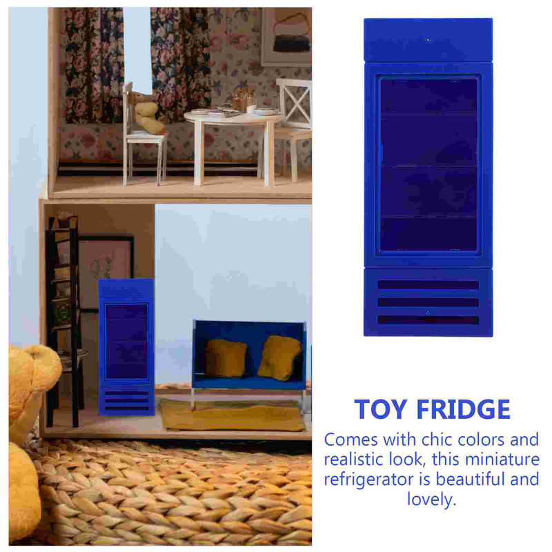 Toys Toy Fridge Cooler Miniature Decoration Plastic Tiny House Accessories Items Appliances