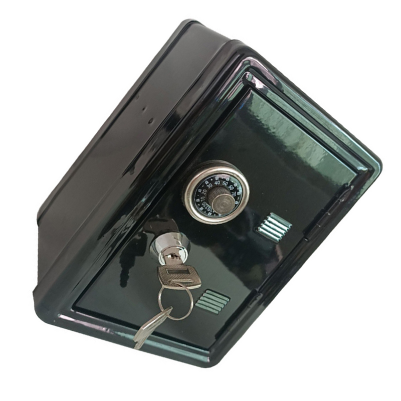 Geld Safe Cash Lock Box Mini Size Security Safe Box Creatieve Ijzeren Spaarpot Kleine Metalen Geldkist Draagbare Verandering