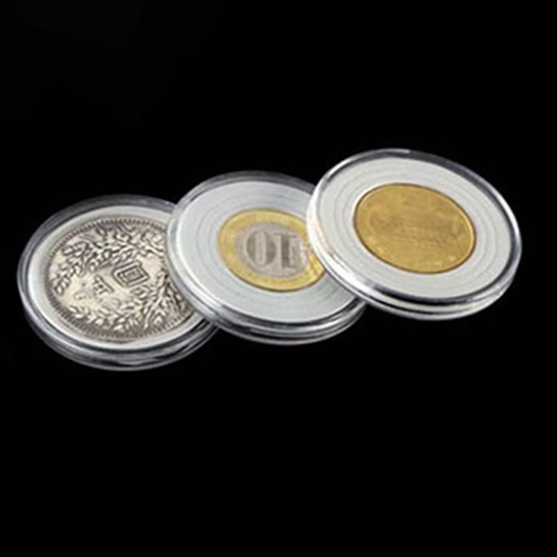 YYDS 25 mm NFC-taghouder Waterdichte muntopslag voor case Clear Coin Capsules voor 1 inch NFC-kaarten Tags Pack 10