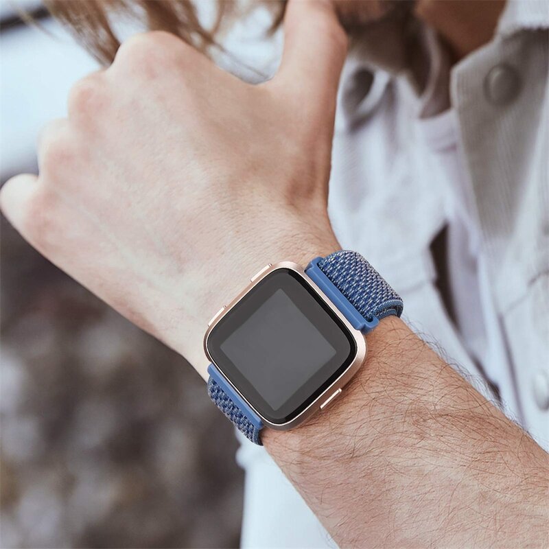 Correa de nailon para reloj inteligente Fitbit Versa 2, pulsera de repuesto para reloj deportivo Fitbit versa 2, Fitbit Lite