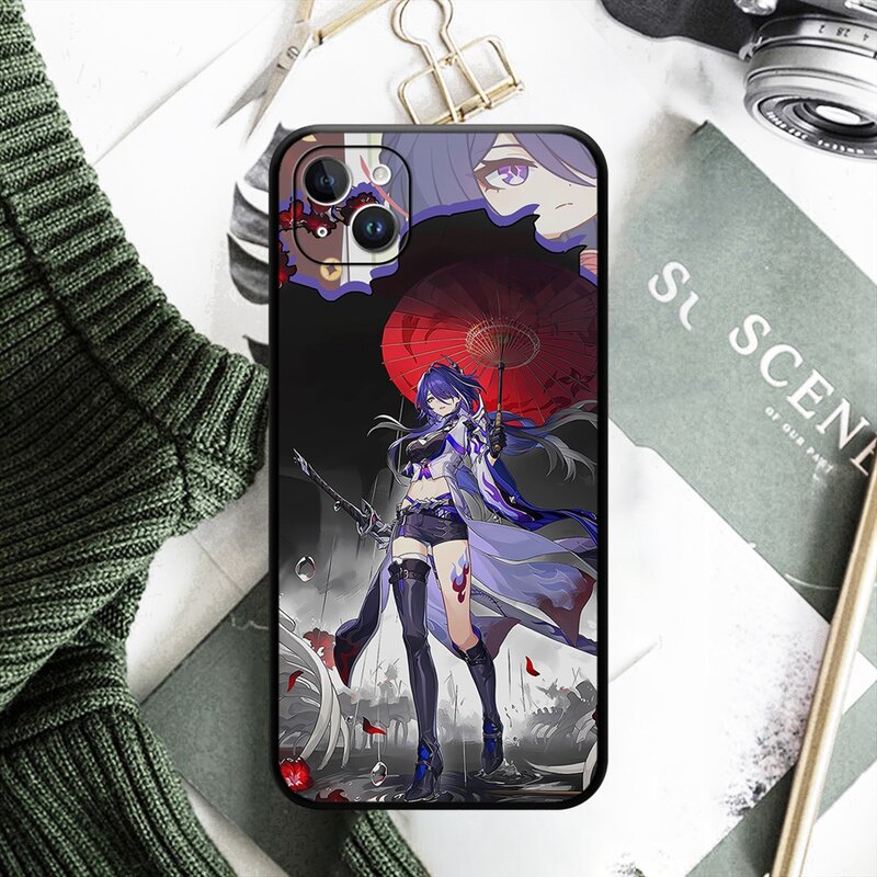 Acheron Honkai: Star Rail Quality 5stars Character Phone Case for IPhone 15 14 13 12 11 Pro Max Mini XSMax SE3 2 7 8 Plus