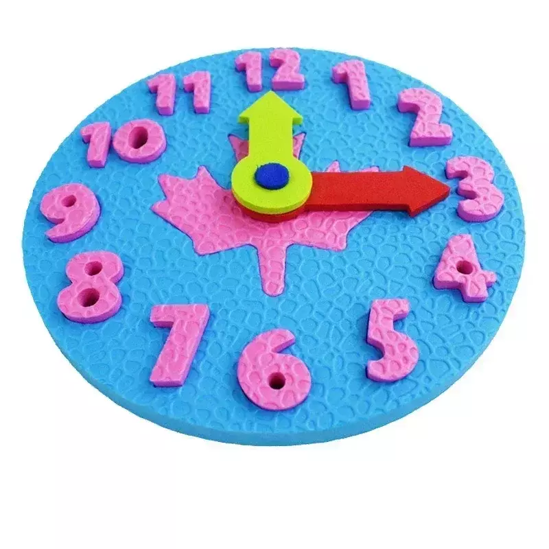 Teaching Kindergarten Manual Diy Eva Clock Early Learning Education Baby Kids Toys Montessori Teaching Aids Math Toys