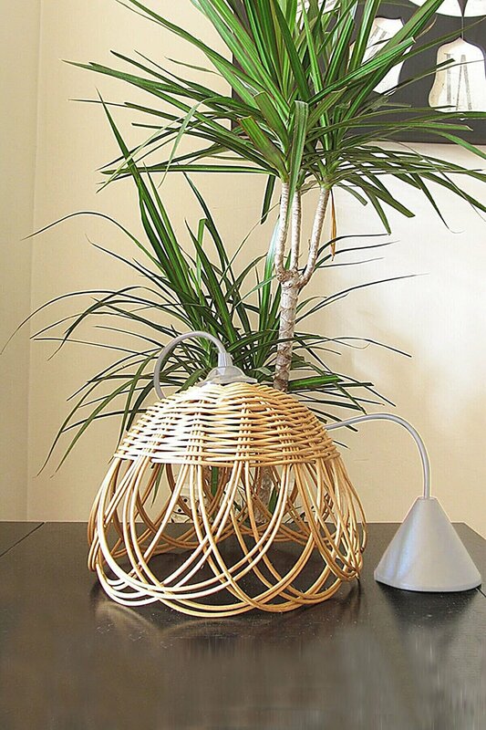 Lámpara rústica de mimbre de bambú para comedor, sala de estar, dormitorio, decoración del hogar