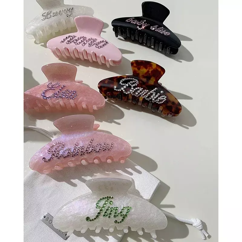 Handmade palavras personalizadas grampos de cabelo, presilhas, nome personalizado, número, grampos de cabelo, letras para mulheres, meninas jóias, 2022