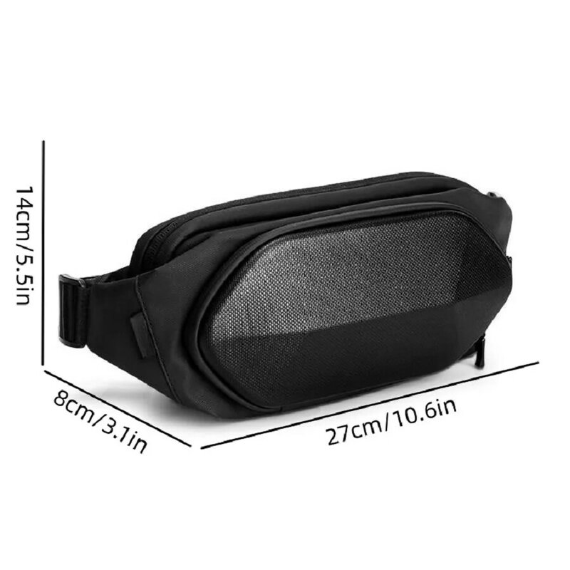 Waist Pocket waterproof scratch resistant EVA hard shell Chest Bag Men Shoulder Crossbody Sling Bag