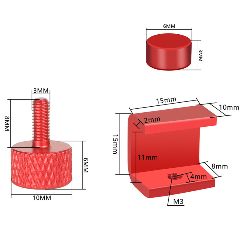 Ajustável Clipe Cama de Alumínio para Impressora 3D, Ender 3 Braçadeira Heatbed, Impressora 3D Construir Plataforma, Vidro Retainer, 3DSWAY, 4PCs, 8PCs