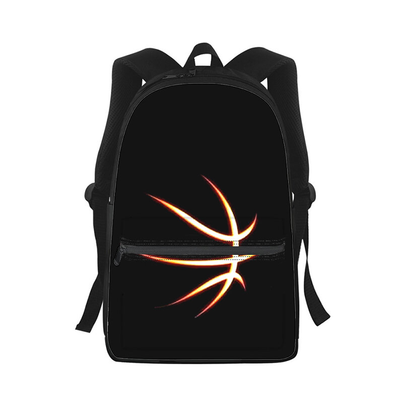 Mochila de baloncesto con estampado 3D para hombre y mujer, bolso escolar para estudiantes, mochila para ordenador portátil, bolso de hombro de viaje para niños