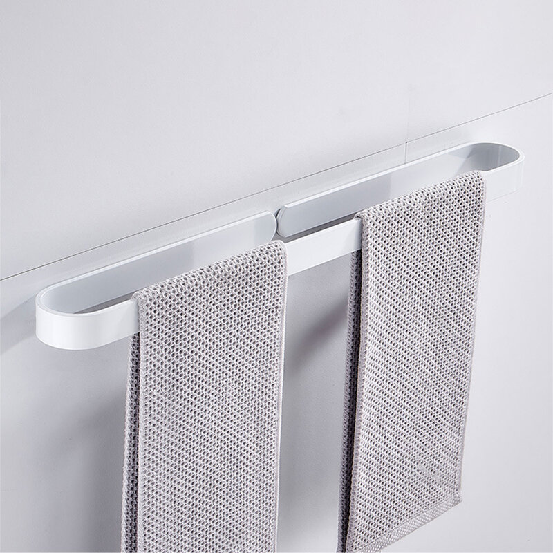Szeroka kompatybilność nowoczesny wieszak na ręczniki wykonany z aluminium kosmicznego łatwy montaż bez paznokci wieszak na ręczniki
